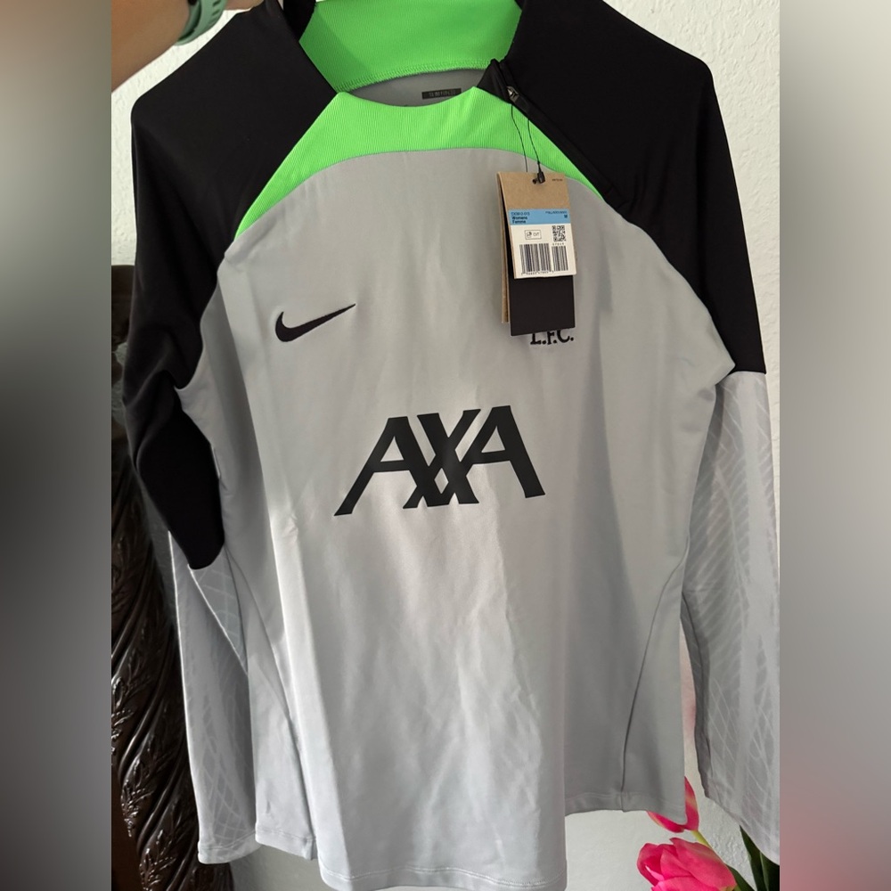 Nike Liverpool Black and Gray zip up with Green Highlights